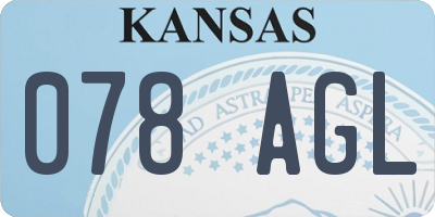 KS license plate 078AGL