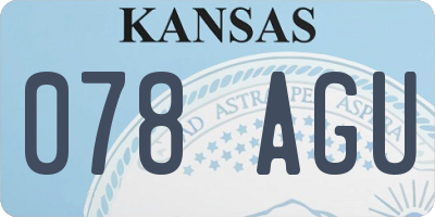KS license plate 078AGU