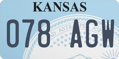 KS license plate 078AGW