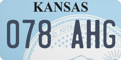 KS license plate 078AHG