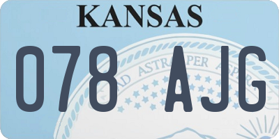KS license plate 078AJG