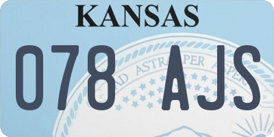 KS license plate 078AJS
