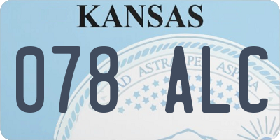 KS license plate 078ALC