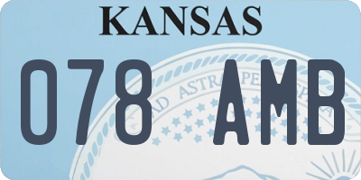 KS license plate 078AMB
