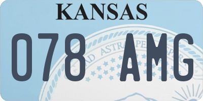 KS license plate 078AMG