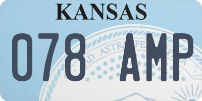 KS license plate 078AMP
