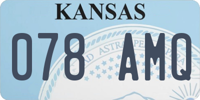 KS license plate 078AMQ