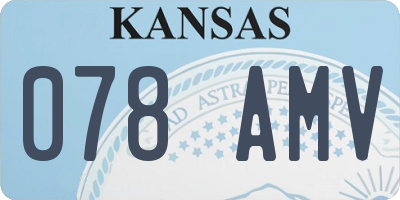 KS license plate 078AMV
