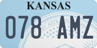 KS license plate 078AMZ