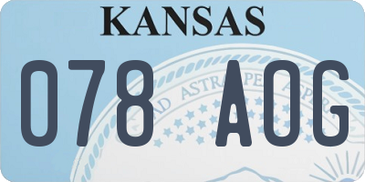 KS license plate 078AOG