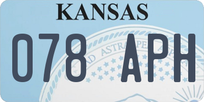 KS license plate 078APH