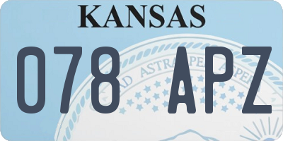 KS license plate 078APZ