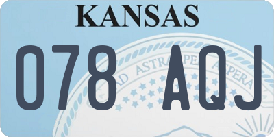 KS license plate 078AQJ