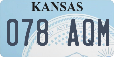KS license plate 078AQM