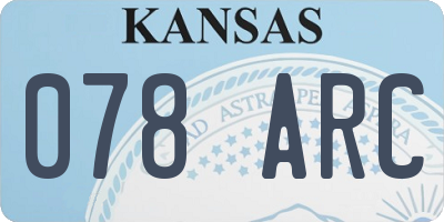 KS license plate 078ARC