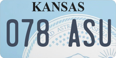 KS license plate 078ASU