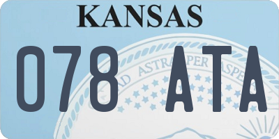 KS license plate 078ATA