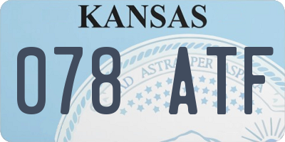 KS license plate 078ATF