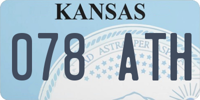KS license plate 078ATH
