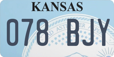 KS license plate 078BJY