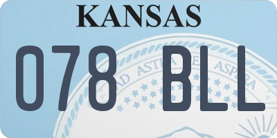 KS license plate 078BLL