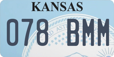 KS license plate 078BMM