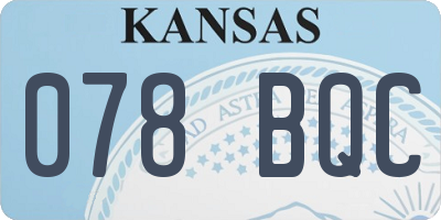 KS license plate 078BQC