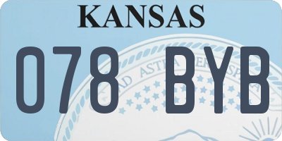 KS license plate 078BYB