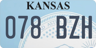 KS license plate 078BZH