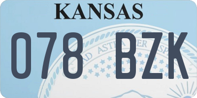 KS license plate 078BZK