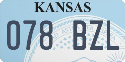 KS license plate 078BZL