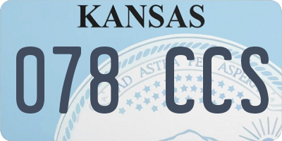 KS license plate 078CCS