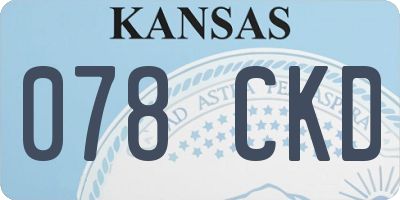 KS license plate 078CKD