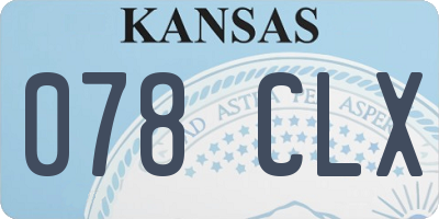 KS license plate 078CLX