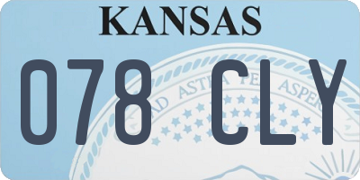 KS license plate 078CLY