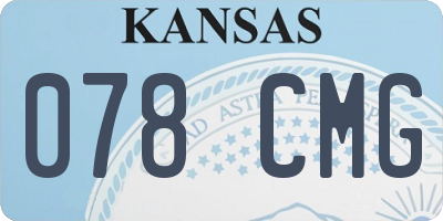 KS license plate 078CMG