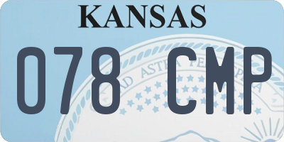 KS license plate 078CMP