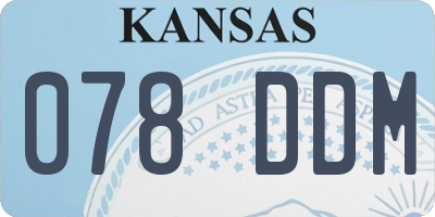 KS license plate 078DDM