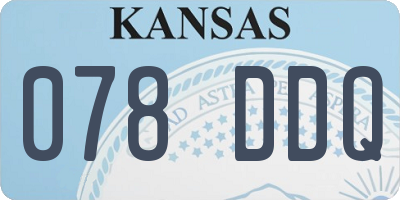 KS license plate 078DDQ