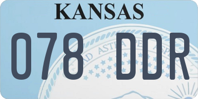 KS license plate 078DDR