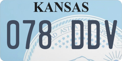 KS license plate 078DDV