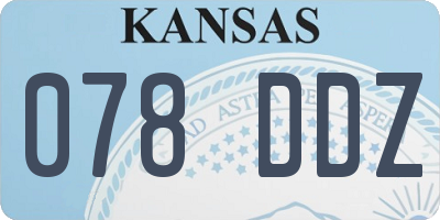 KS license plate 078DDZ
