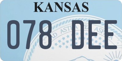 KS license plate 078DEE
