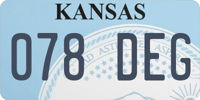 KS license plate 078DEG