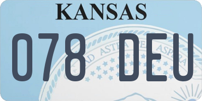 KS license plate 078DEU