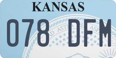 KS license plate 078DFM