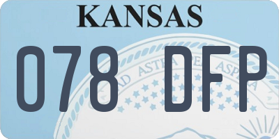 KS license plate 078DFP