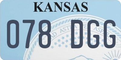 KS license plate 078DGG