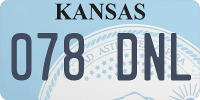 KS license plate 078DNL