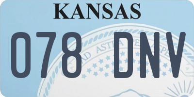 KS license plate 078DNV